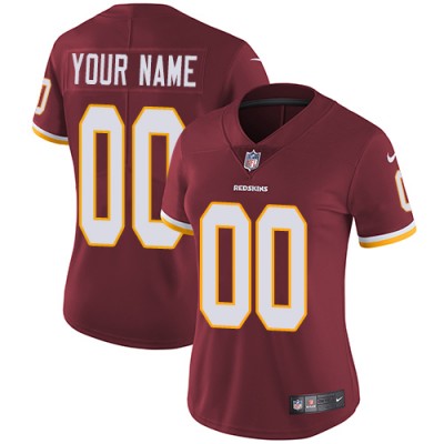 Nike Washington Commanders Customized Burgundy Red Team Color Stitched Vapor Untouchable Limited Women's NFL Jersey